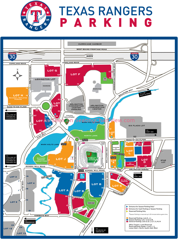 Globe Life Park In Arlington Parking Map 