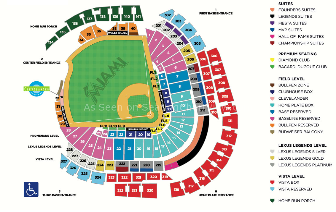 loanDepot park Seating Charts 