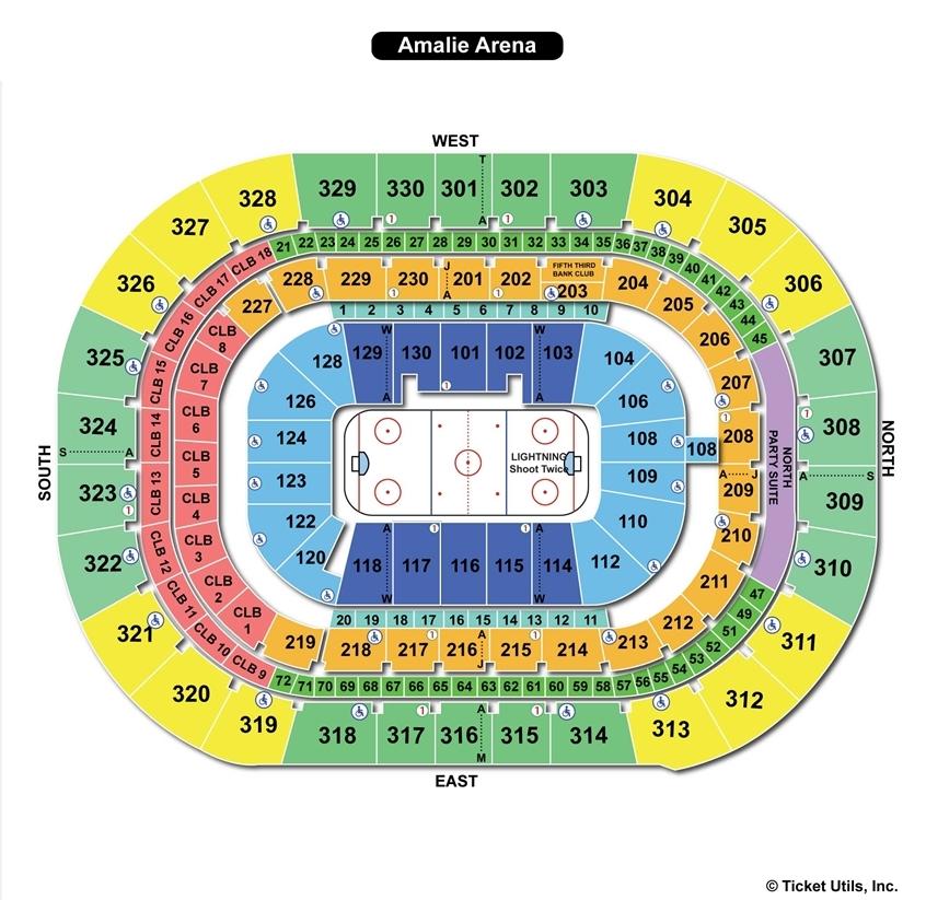 Amalie Arena Hockey Seating Chart