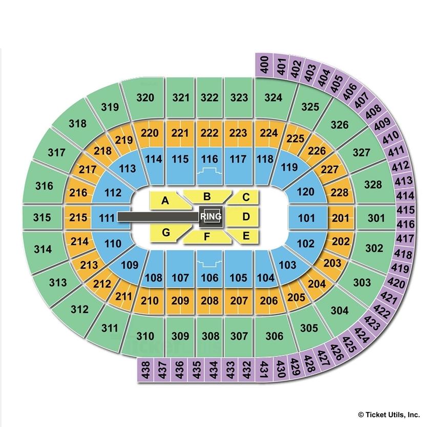 Canadian Tire Centre WWE Seating Chart