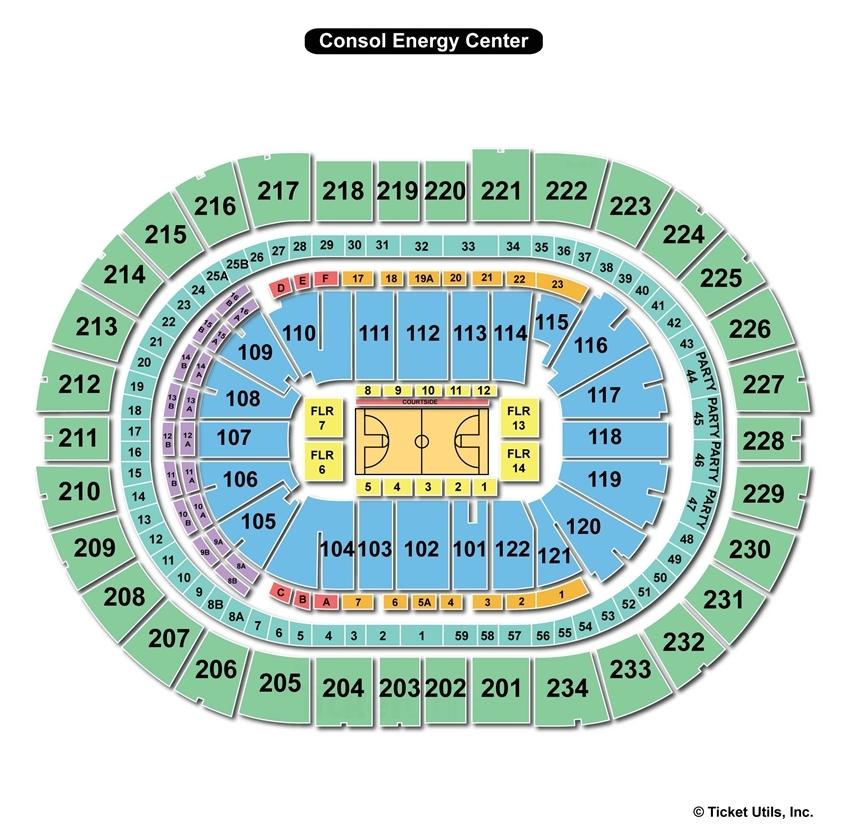 Consol Energy Center Basketball Seating Chart
