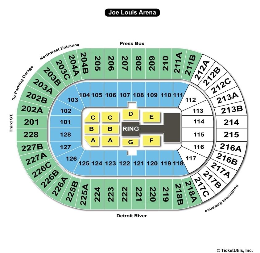 Joe Louis Arena WWE Seating Chart