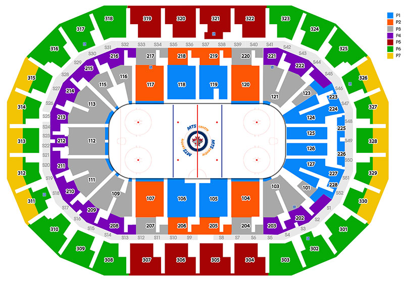 MTS Centre Hockey Seating Chart