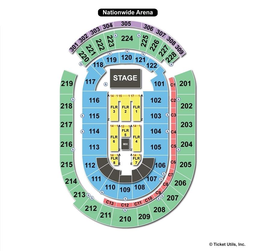 Nationwide Arena End Stage Concert Seating Chart