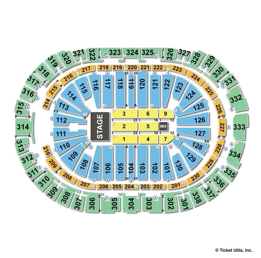 PNC Arena End Stage Concert Seating Chart