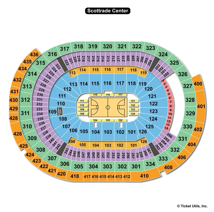 Scottrade Center, St. Louis MO Seating Chart View