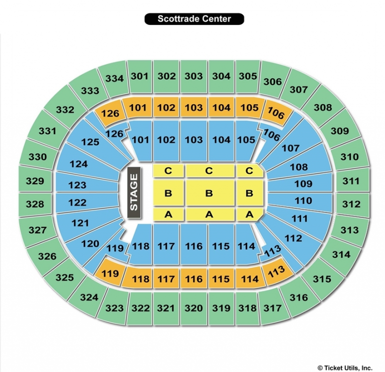 Scottrade Center, St. Louis MO - Seating Chart View
