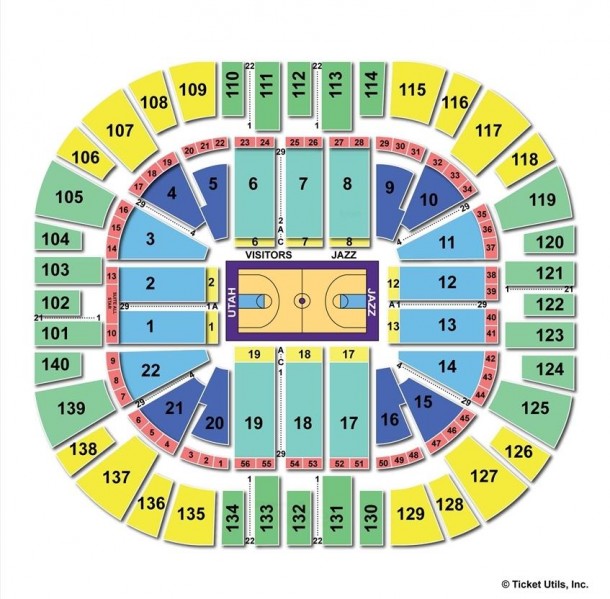 Vivint Smart Home Arena, Salt Lake City UT - Seating Chart View