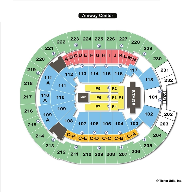 Amway Center Orlando FL Seating Chart View