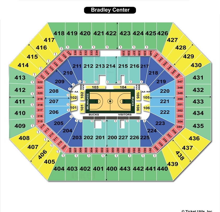 BMO Harris Bradley Center, Milwaukee WI Seating Chart View