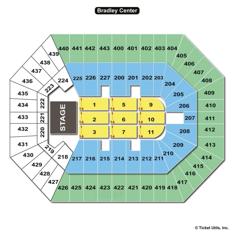 BMO Harris Bradley Center, Milwaukee WI Seating Chart View