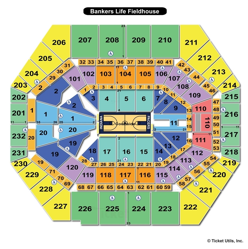 Bankers Life Fieldhouse Indianapolis In Seating Chart View