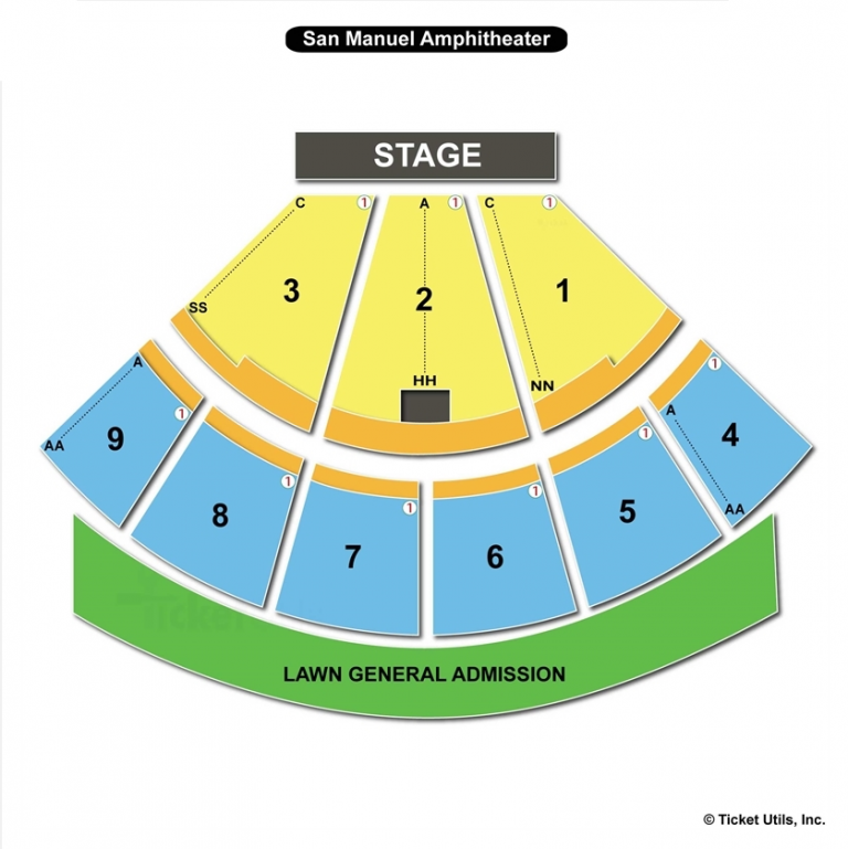 Glen Helen Amphitheater, San Bernardino CA Seating Chart View