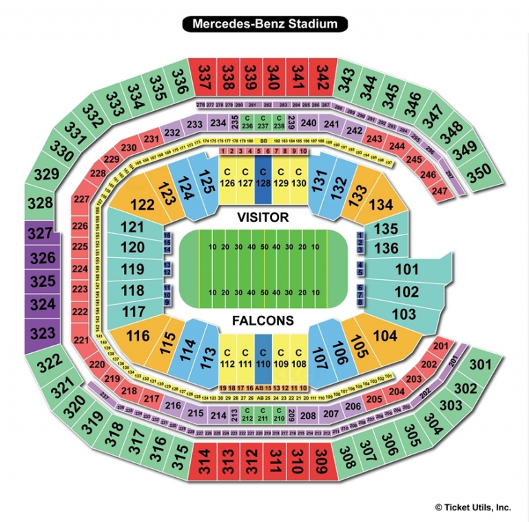 Mercedes-Benz Stadium, Atlanta GA - Seating Chart View