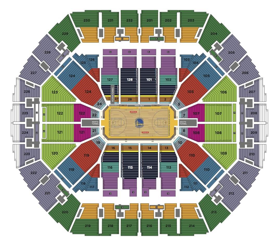 Oracle Arena, Oakland CA Seating Chart View