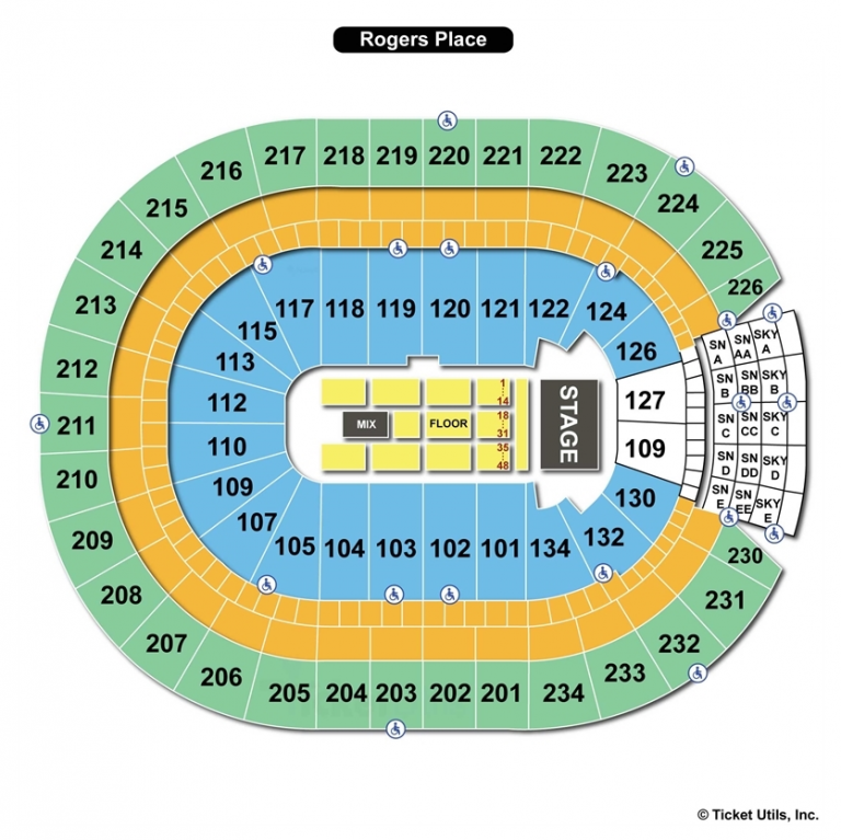 Rogers Place, Edmonton AB Seating Chart View