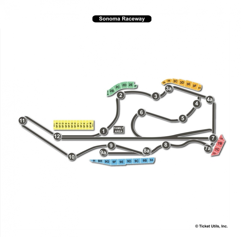 Sonoma Raceway, Sonoma CA Seating Chart View