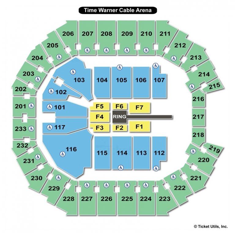 Spectrum Center, Charlotte NC Seating Chart View