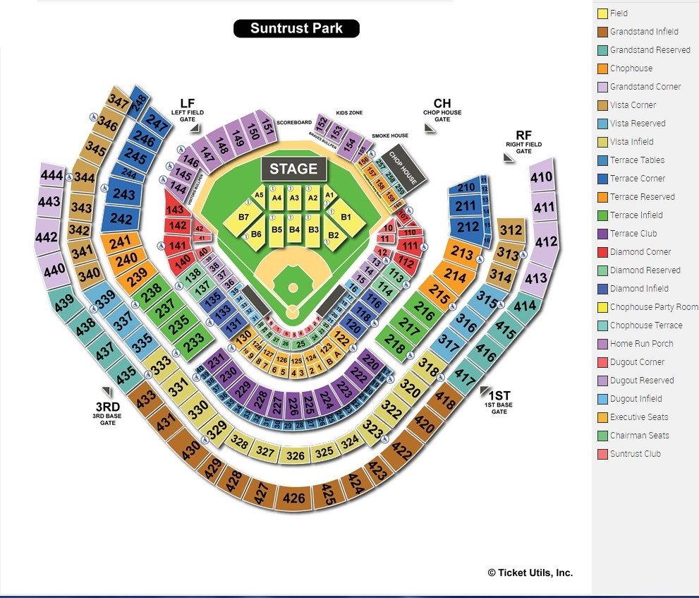 Truist Park Seating Chart & Map