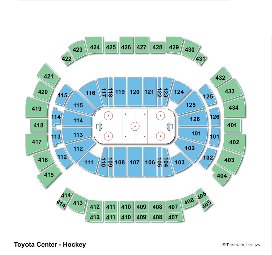 Toyota Center Seating Chart Concert